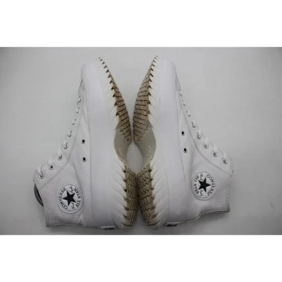 Converse Chuck Taylor Women's 13 Men's 11 All Star Lugged 2.0 Hi White LEATHER - Picture 6 of 10